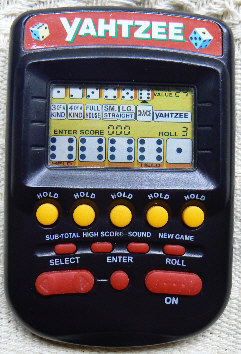 electronic handheld yahtzee